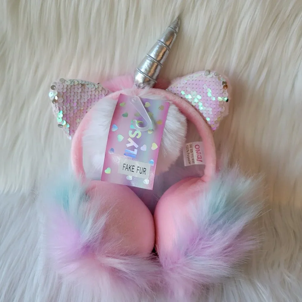 OMG! Cat Unicorn Earmuffs & Scrunchies Set